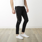 Milano Slim Fit Pants // Black + Black (38WX34L)