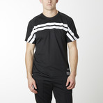 Rugby Striped Short Sleeve Tee // Black (2XL)