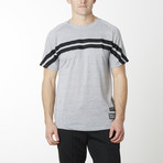 Rugby Striped Short Sleeve Tee // Heather Gray (M)