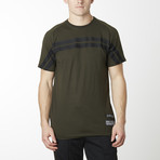 Rugby Striped Short Sleeve Tee // Olive (XL)