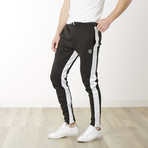Off Tech Fitted Jogger // Black + White (2XL)