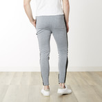 Off Tech Fitted Jogger // Heather Gray + Black (2XL)