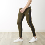 Off Tech Fitted Jogger // Olive + Black (2XL)
