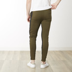Off Tech Fitted Jogger // Olive + Black (2XL)