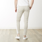 Off Tech Fitted Jogger // Stone + White (M)