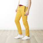 Gold Pinstripe Skinny Fit Jogger // Mustard (S)