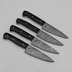 Damascus Steak Knives // 4 Piece Set // 9808