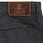Brunello Cucinelli // Wool Flannel Five Pocket Jeans // Gray (45)