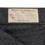 Brunello Cucinelli // Wool Flannel Five Pocket Jeans // Gray (56)