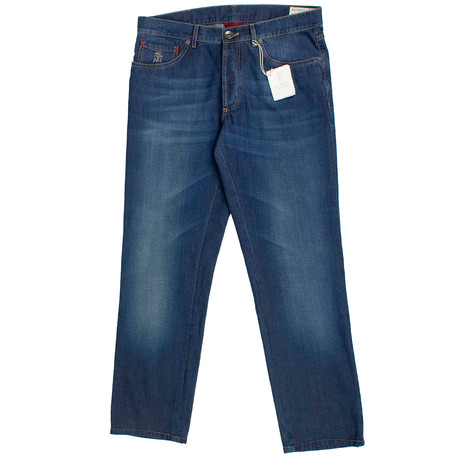 Brunello Cucinelli // Faded Denim Jeans V1 // Blue (45)