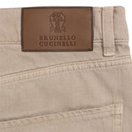 Brunello Cucinelli // Cotton Distressed Five Pocket Pants // Tan (54)