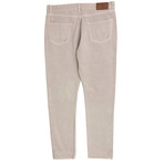 Cotton Distressed Five Pocket Jeans // Tan (44)