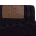 Brunello Cucinelli // Denim Cotton Five Pocket Jeans // Purple (50)
