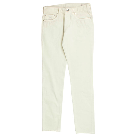 Brunello Cucinelli // Cotton Denim Jeans // Ivory (45)