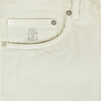 Brunello Cucinelli // Cotton Denim Jeans // Ivory (56)