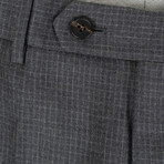 Brunello Cucinelli // Check Cropped Wool Dress Pants // Gray (50)