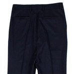 Wool Blend Pleated Dress Pants // Marine Blue (46)