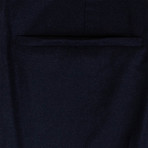 Wool Blend Pleated Dress Pants // Marine Blue (44)