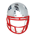 Signed New England Patriots Mini Helmet // Rob Gronkowski