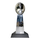 Jim Plunkett // Signed Super Bowl XV Replica Lombardi Trophy