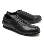 Leather Fashion Sneaker // Pure Black (Euro: 40.5)