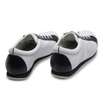 Two Tone Leather Fashion Sneaker // White + Black (Euro: 41.5)