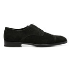 Suede Cap Toe Shoe // Black (Euro: 43)