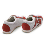 Brioni // Leather Two Tone Fashion Sneaker // White + Red (Euro: 43)