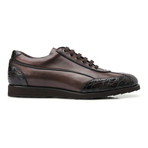 Leather Two Tone Fashion Sneaker // Brown (Euro: 41.5)