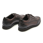 Leather Two Tone Fashion Sneaker // Brown (Euro: 43)
