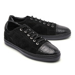 Suede Two Tone Fashion Sneaker // Black (Euro: 39.5)