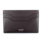 Smooth Leather Card Holder Wallet // Dark Brown