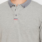 Jordan Polo Button Up // Light Gray (Small)
