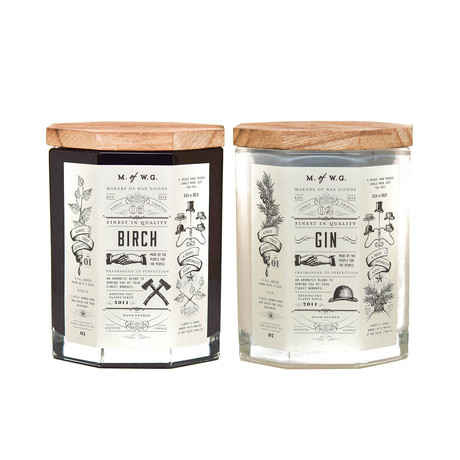 Gin + Birch Combo Pack // Wooden Wicked Candles // 12oz