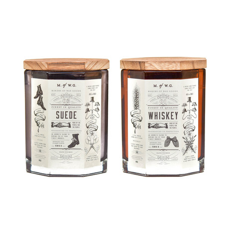 Whiskey + Suede Combo Pack // Wooden Wicked Candles // 12oz
