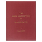 The Peter Prescription // Custom Bound Manuscript // One Of A Kind