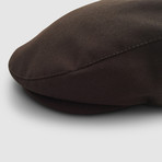 Huron Waterproof Wool Flat Cap // Brown (S)