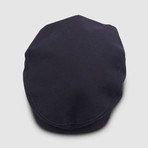 Erie Waterproof Wool Flat Cap // Navy (S)
