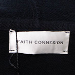 Faith Connexion // Lace Up Hoodie Sweatshirt // Black (XS)