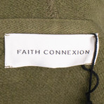 Faith Connexion // Men's Lace Up Hoodie Sweatshirt // Green (L)