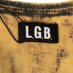 L.G.B. // Men's Bleach Tank Top // Gray (XXS)