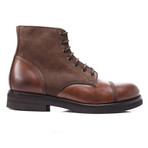 Leather Contrast Boot // Brown (Euro: 39)