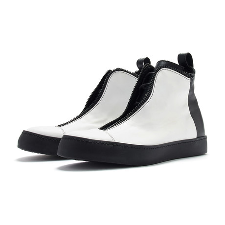 South Lane // Avant Diffuse High-Top Sneaker // Black + White (Euro: 40)