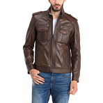 John Leather Jacket // Chestnut (XL)