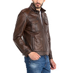 John Leather Jacket // Chestnut (XL)