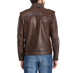 John Leather Jacket // Chestnut (3XL)