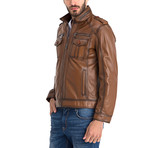 John Leather Jacket // Light Brown (S)