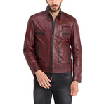 Harrison Leather Jacket // Bordeaux (XL)