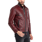 Harrison Leather Jacket // Bordeaux (XL)