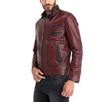 Harrison Leather Jacket // Bordeaux (M)